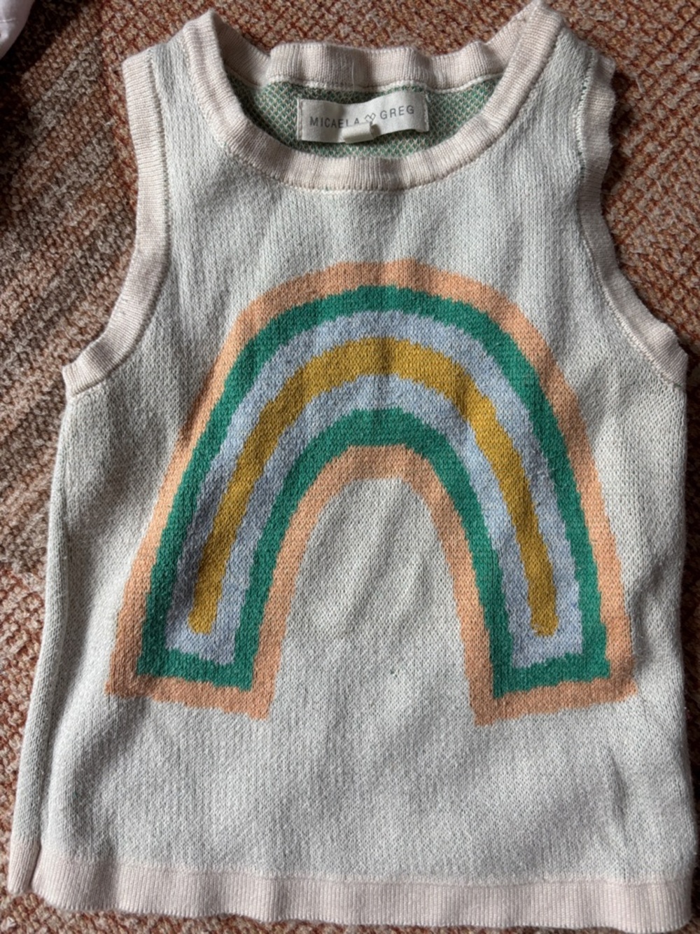 Kids Micaela Greg Knit Tank Top in Light Pink